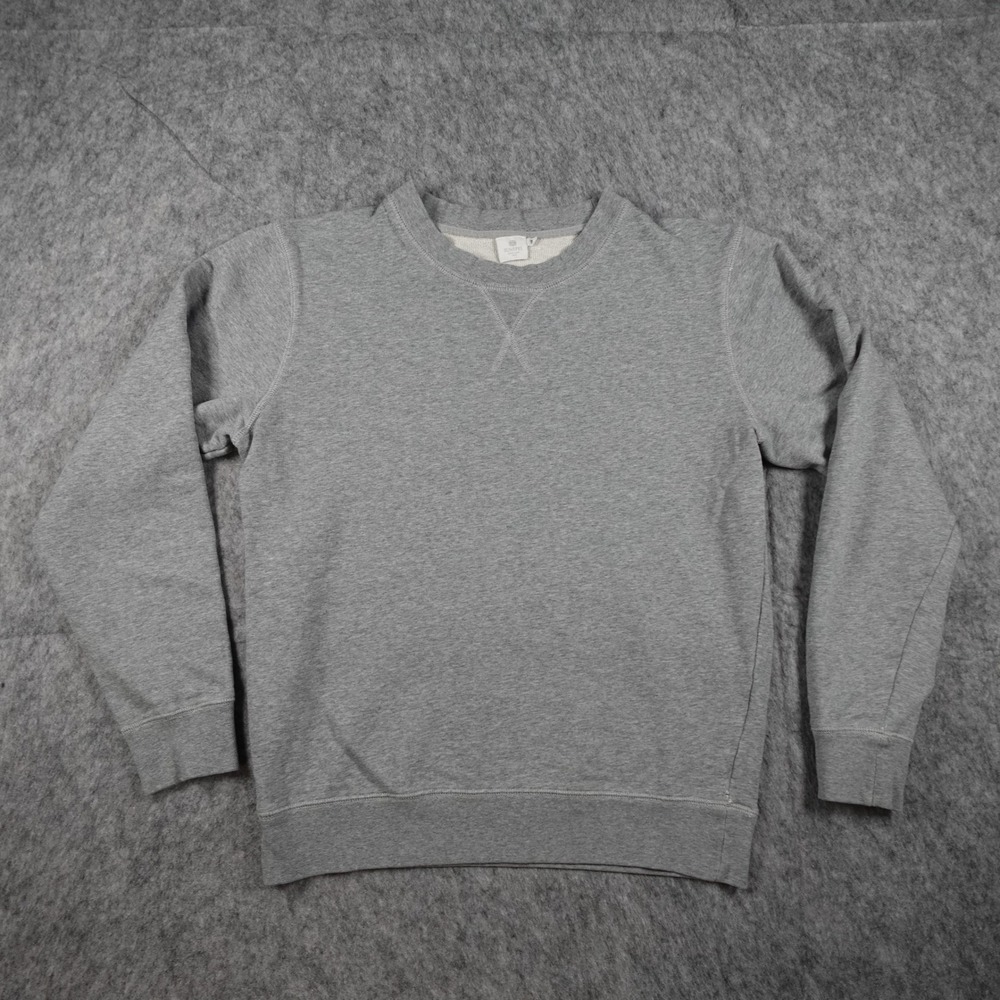 Sunspel Sweatshirt Mens Small Gray Cotton Loopback Crewneck Long Sleeve